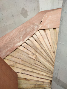 Photo de galerie - Réalisation d'un escalier en colimaçon traditionnel, coffret et couler sur place