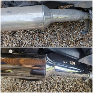 Photo de galerie - Rénovation de chromes sur moto