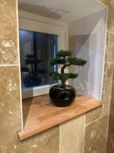 Photo de galerie - Fabrication de rebord de fenêtre en hêtre lamellé collé