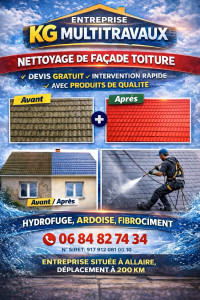 Photo de galerie - Nettoyage de toiture façades traitement anti mousse…