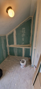 Photo de galerie - Pose  de doublage pour recevoir la baignoire 