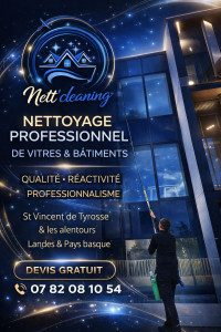 Photo de galerie - Nett'cleaning vous propose un nettoyage de vitres & bâtiment 