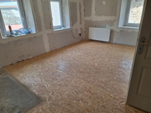 Photo de galerie - Plancher osb3 sur ancien plancher avec calage 