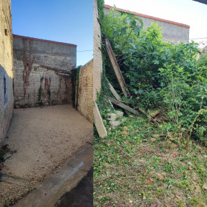 Photo de galerie - Nettoyage avec évacuation plus réalisation d'un espace de stationnement.