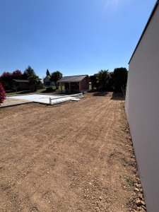 Photo de galerie - Préparation du sol engazonnement 