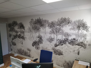 Photo de galerie - Pose de papier peint