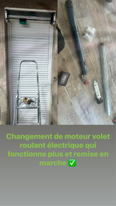 Photo de galerie - Changement moteur volet roulant électrique et mise en marche 