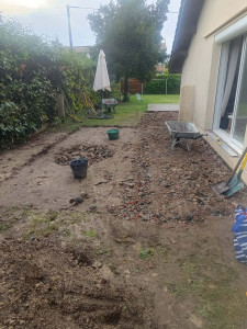 Photo de galerie - Préparation nouvelle dalle 