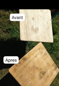Photo de galerie - Rénovation table boiseries 