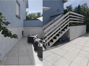 Photo de galerie - MISE EN PEINTURE SUR MUR CRÉPIS SOUS BASSEMENT 