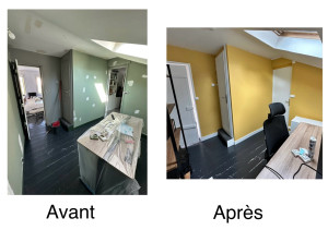 Photo de galerie - Enduit, peinture plafond et murs