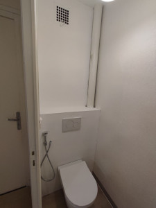 Photo de galerie - Création d'un toilette suspendu 