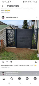 Photo de galerie - Préparation et pose de clôture/portail