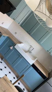 Photo de galerie - Réalisation d’une crédence en carrelage 