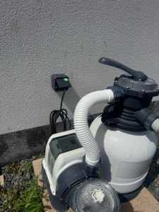 Photo de galerie - Création prise électrique étanche extérieur pour alimentation pompe de piscine 