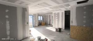 Photo de galerie - Ferraillage isolation pose de plaques de plâtres mur et plafond et réalisation des joints