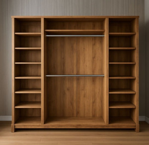 Photo de galerie - Montage armoire  dressing  en hêtre. 
