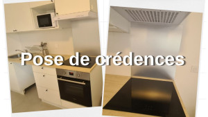 Photo de galerie - Pose de crédences alu, inox, verre, faïence...

#cuisine #installation #agencement 