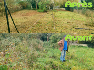 Photo de galerie - Débroussaillage, remise en état du terrain.