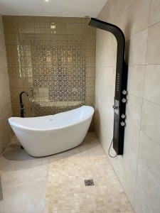 Photo de galerie - Création salle de bains avec douche italienne 