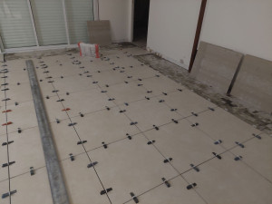 Photo de galerie - Pose de carrelage 60×60