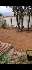 Photo de galerie - Remis à niveau terrain + pose pelouse 