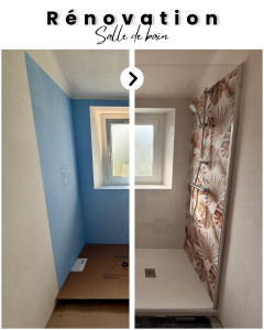 Photo de galerie - Avant/apres, réalisation salle de bain.