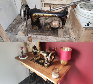 Photo de galerie - Restauration complète d’une ancienne machine à coudre retrouvée dans un grenier