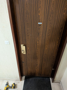 Photo de galerie - Ouverture de porte blindé Fichet et remplacement de cylindre.