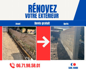Photo de galerie - Création mûr de mitoyenneté 