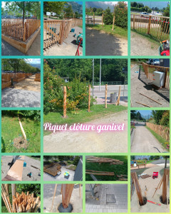 Photo de galerie - Piquer de clôture bois