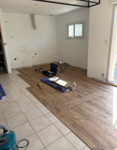 Photo de galerie - Pose de parquet en pvc 
