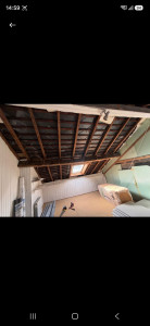 Photo de galerie - Photo au début de chantier avec a faire ,sous toiture + double couche d isolation + pare vapeur + instalation de la structure pour ba13 + pose ba13