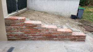 Photo de galerie - Création de mur en briques foraine


