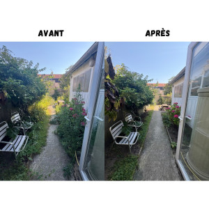 Photo de galerie - Désherbage de l’allée et des massifs