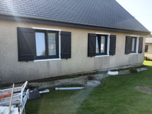 Photo de galerie - Avant travaux 
enduisage et mise en peinture sur un anciens crépi