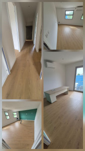 Photo de galerie - 80m2 de parquet + plinthes, finition millimétré.