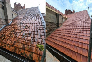 Photo de galerie - Toiture avant après 