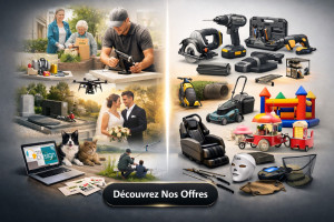 Photo de galerie - Cette photo représente tout ce que je propose chez LOCATION JD SERVICE, c’est à dire de la prestation de service à la location de matériel ! 