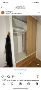 Photo de galerie - Dressing sur mesure en chêne 