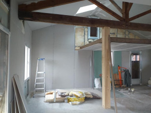 Photo de galerie - Chantier, La plâtrerie chantier en cours 