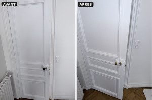 Photo de galerie - Serrure ancienne et défectueuse : la clé fonctionnait une fois sur deux. Remplacement par une serrure moderne, avec réglage et vérification du bon fonctionnement. 