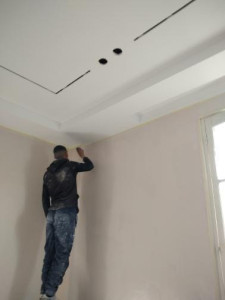 Photo de galerie - Préparation les joints de plafond