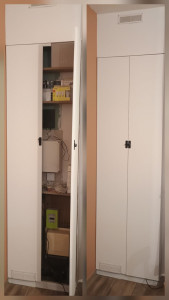 Photo de galerie - Fabrication sur mesures d'une armoire cache compteur 