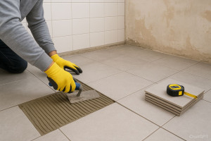 Photo de galerie - Pose carrelage 