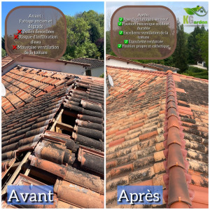 Photo de galerie - Changement ancien faîtage à faîtage à sec 