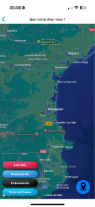 Photo de galerie - Mise en place d’une cartographie via api de cartographie avec géolocalisation mais également un centrage sur le département préféré.