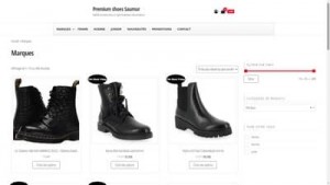 Photo de galerie - Création du site internet, E-commerce vente de produits : https://premiumsaumur-shoes.com/