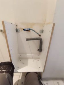 Photo de galerie - Pose de meuble-evier 