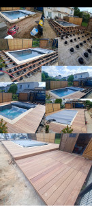 Photo de galerie - Terrasse en cumaru piscine sur plot 